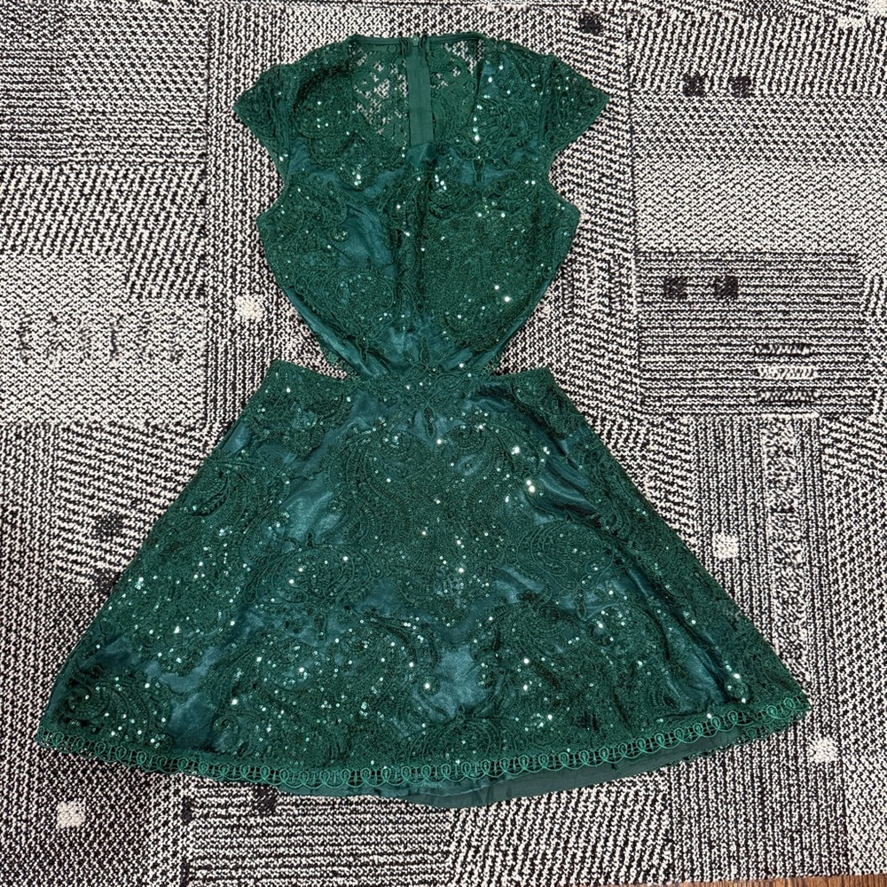 My Michelle Sparkling Green Formal Dress